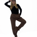 pantalone felpato con polsino cold